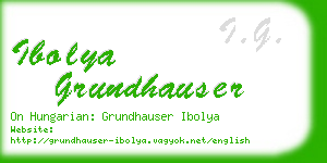ibolya grundhauser business card